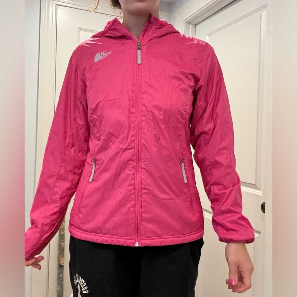 The North Face Pink Hooded Full Zip Fleece Jacket